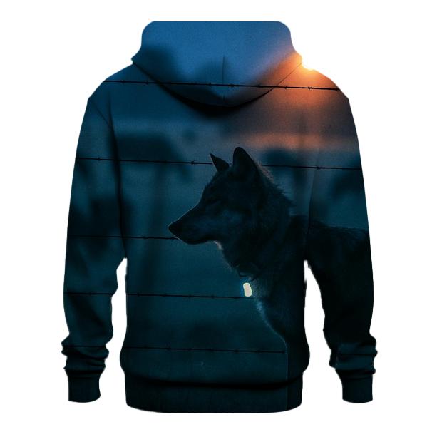 Ranch Perimeter Night Watch Wolf printed hoodies