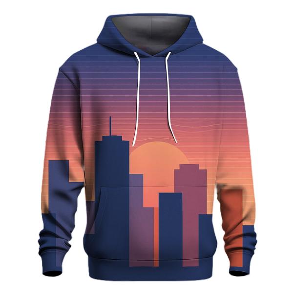 Retro City Skyline Groove hoodie designs