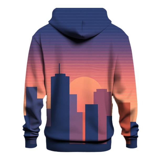 Retro City Skyline Groove hoodie designs