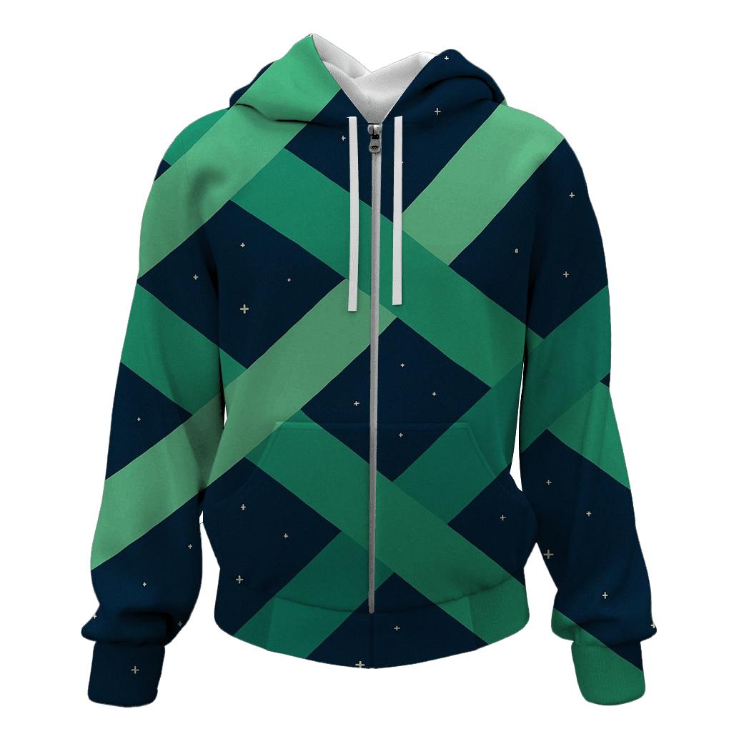 Aurora Ribbon Lattice premium hoodies