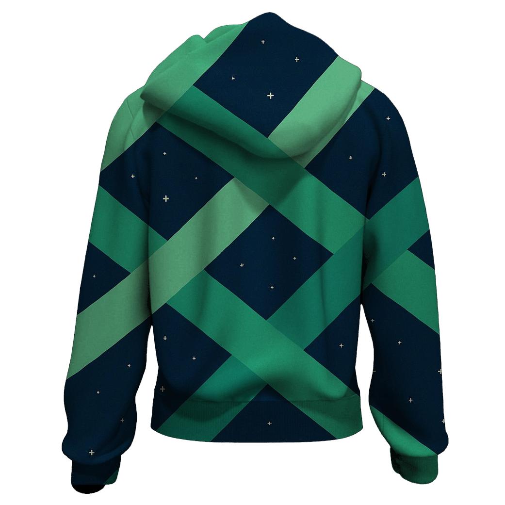 Aurora Ribbon Lattice premium hoodies