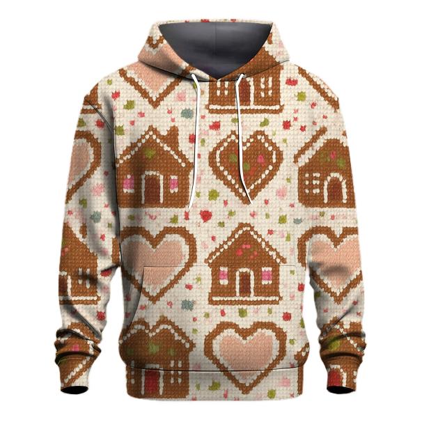 Gingerbread House Checker Sprinkle Design premium hoodies