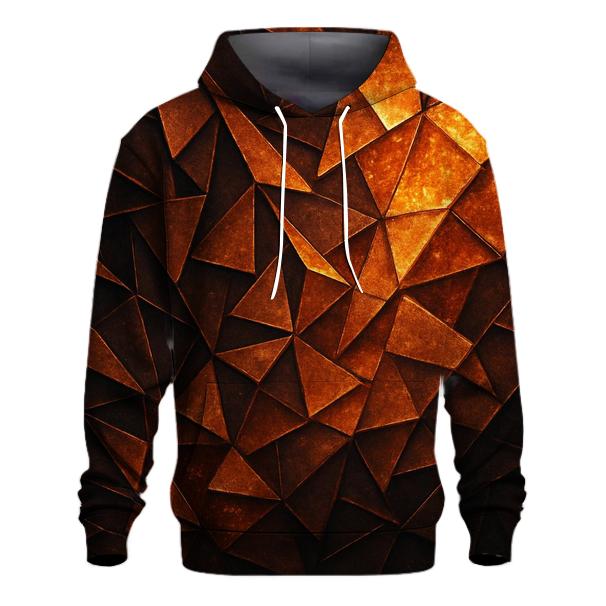 Bronze Ember Facets embroidered hoodies