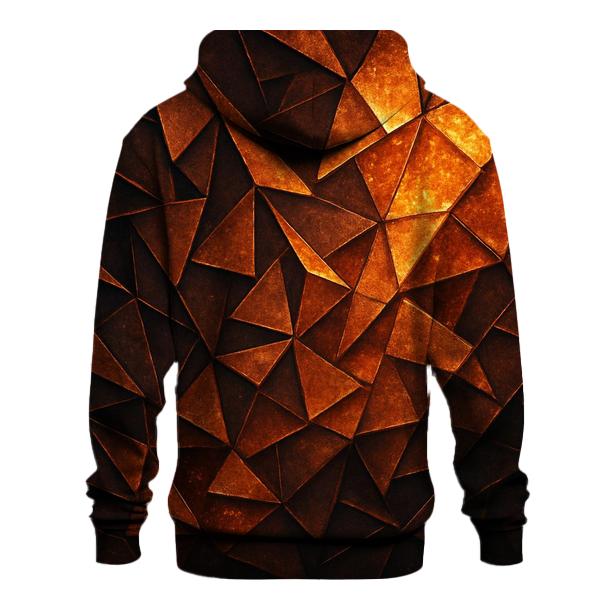 Bronze Ember Facets embroidered hoodies