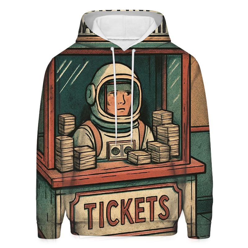 Astronaut Arcade Ticket Booth designer hoodies