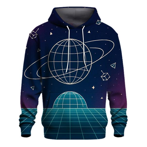 Retro Space Grid Orbit hoodie trends
