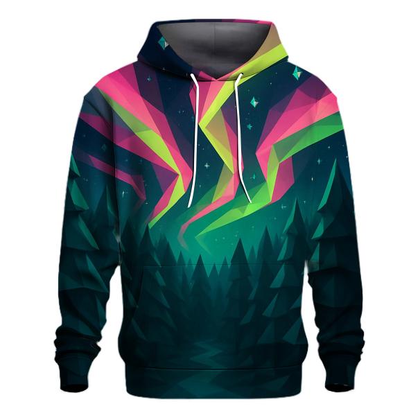 Aurora Geometric Forest designer hoodies