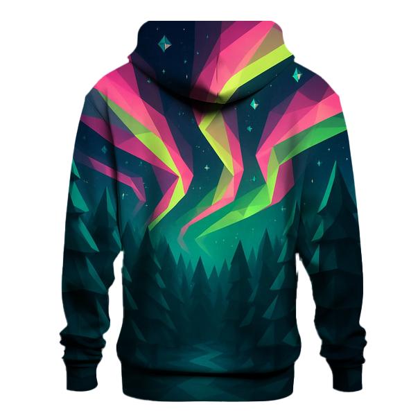 Aurora Geometric Forest designer hoodies