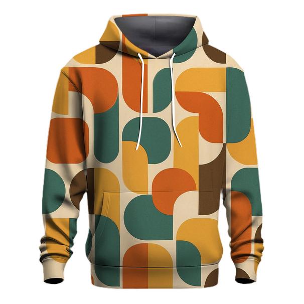 Modular Geo Retro Tiles zip-up hoodies