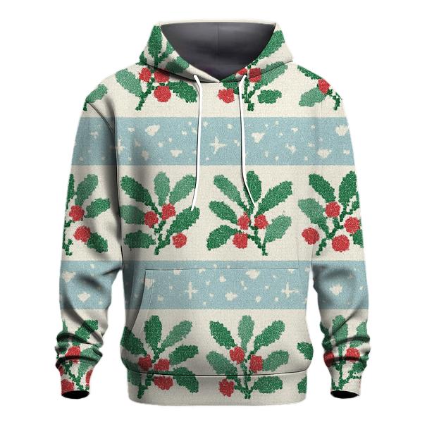Mistletoe Confetti Snowfall Panel Design hoodies fashion