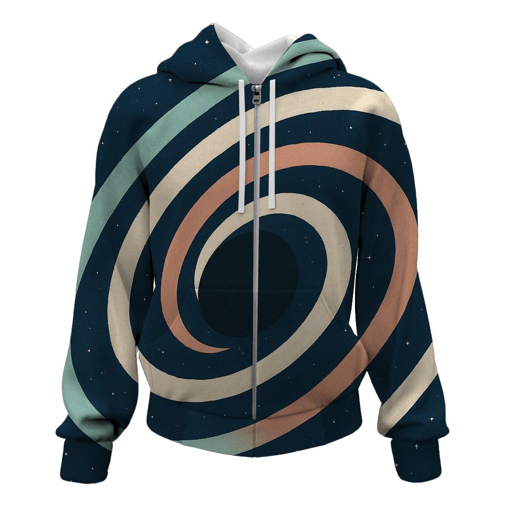 Gravitational Lens Arc Bloom embroidered hoodies
