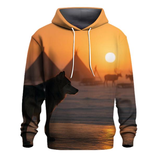 Traditional Reindeer Herding Camp Wolf custom hoodies