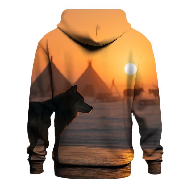 Traditional Reindeer Herding Camp Wolf custom hoodies