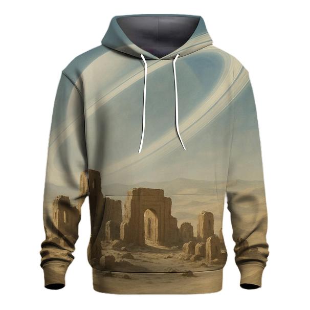 Halo Rings Over Desert Ruins hoodie styles