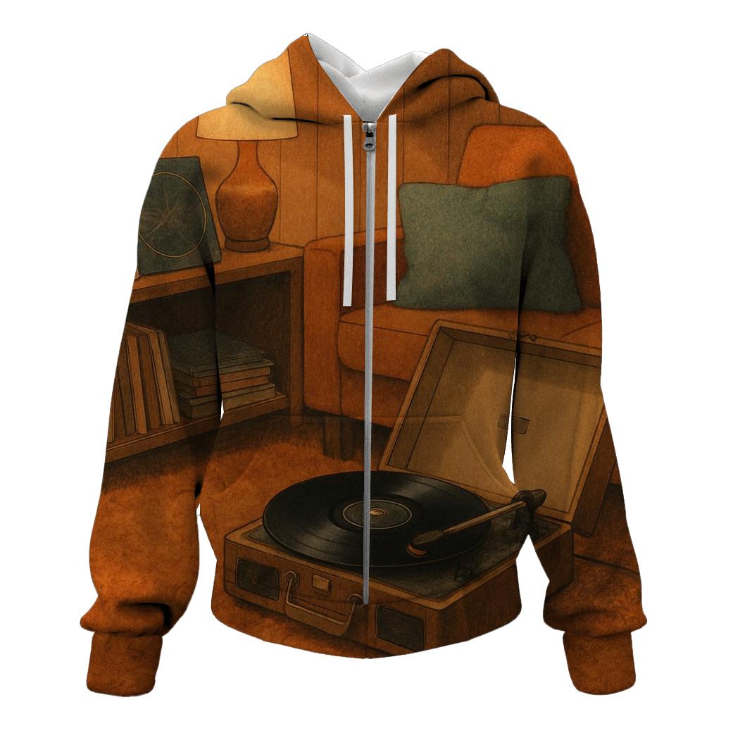 Cosmic Vinyl Record Lounge hoodie trends
