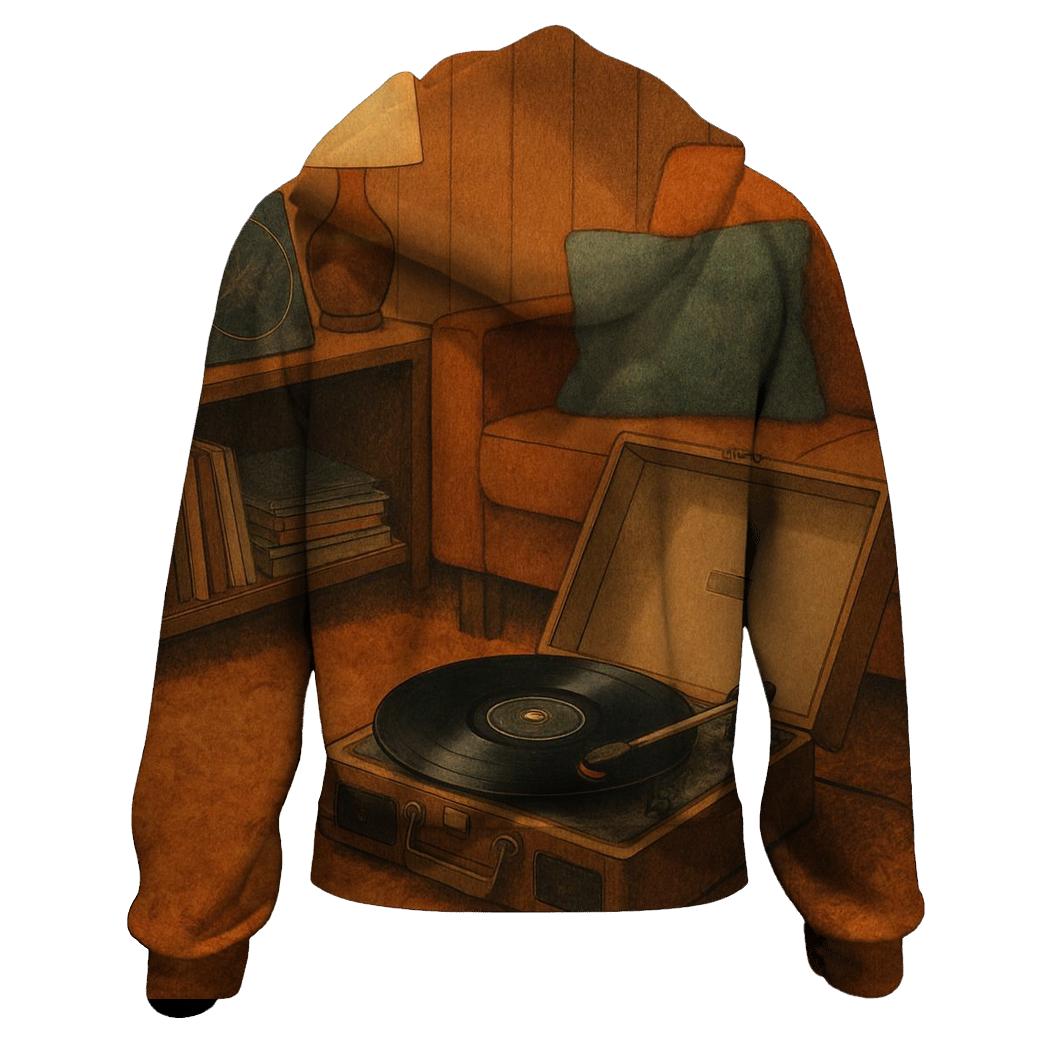 Cosmic Vinyl Record Lounge hoodie trends
