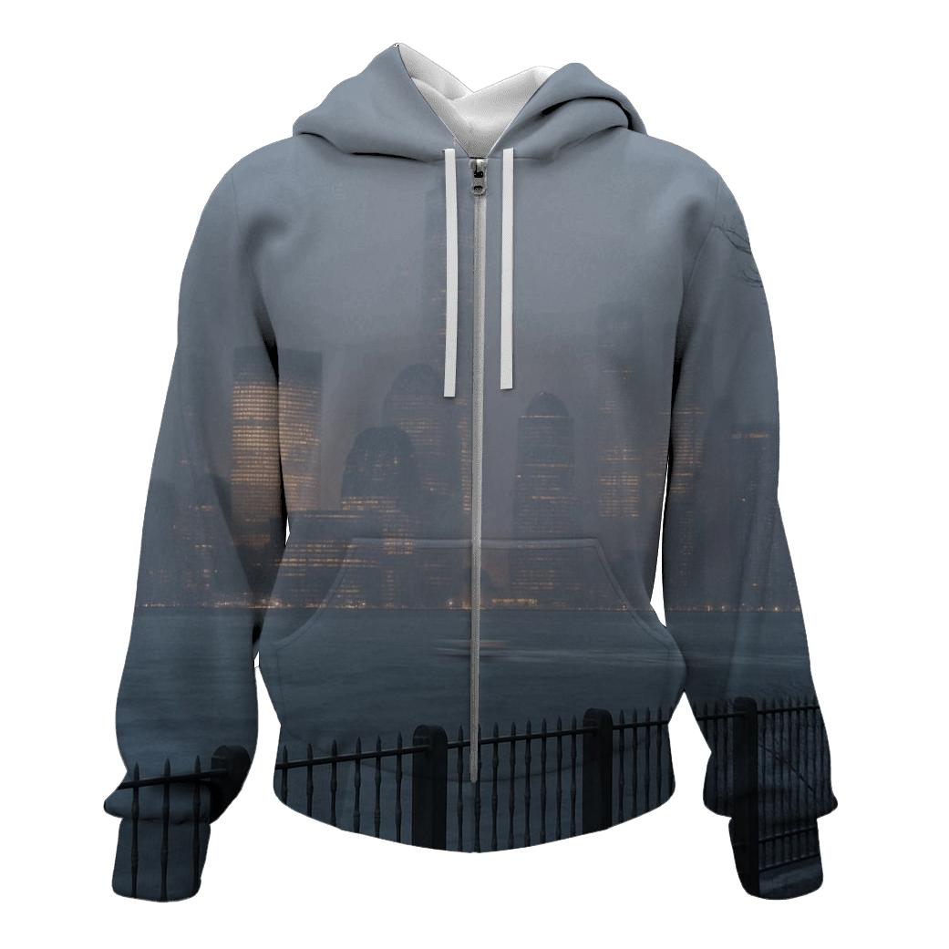 Winter Storm Rolling Toward Lower Manhattan custom hoodies