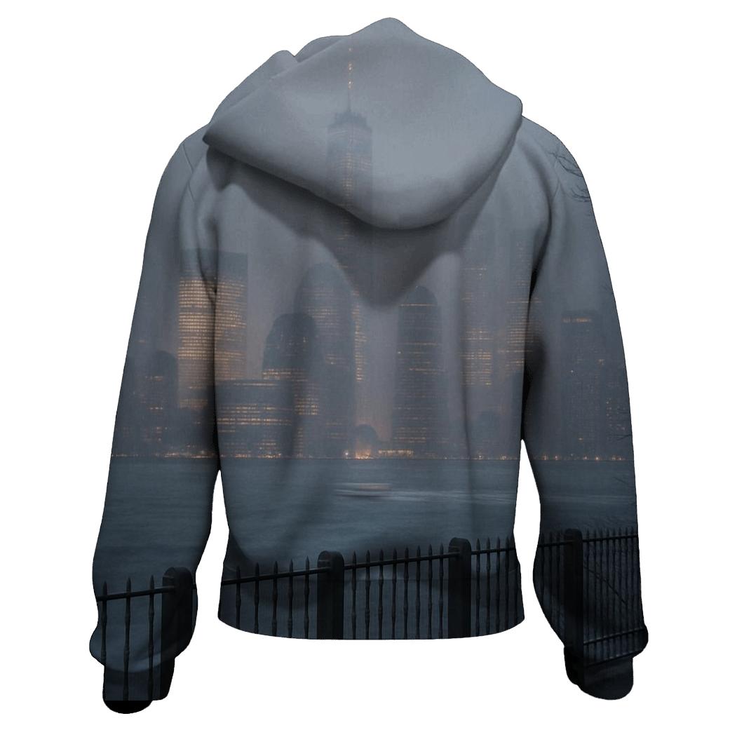 Winter Storm Rolling Toward Lower Manhattan custom hoodies