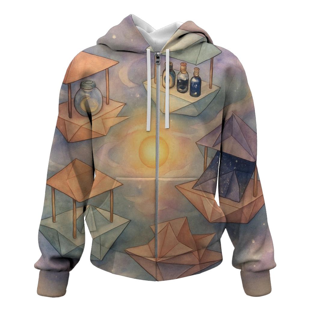 Orbiting Origami Bazaar designer hoodies