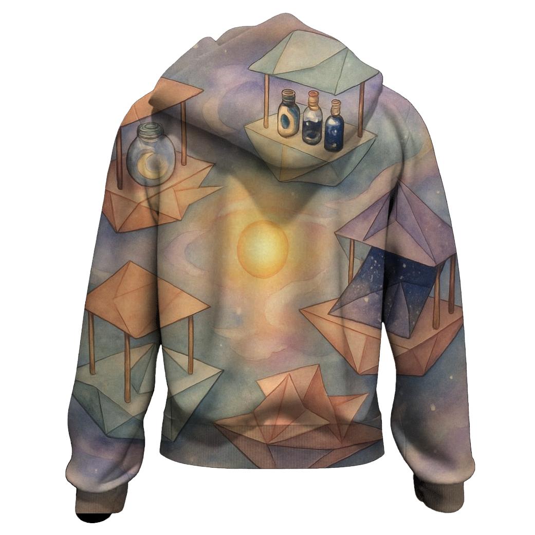 Orbiting Origami Bazaar designer hoodies