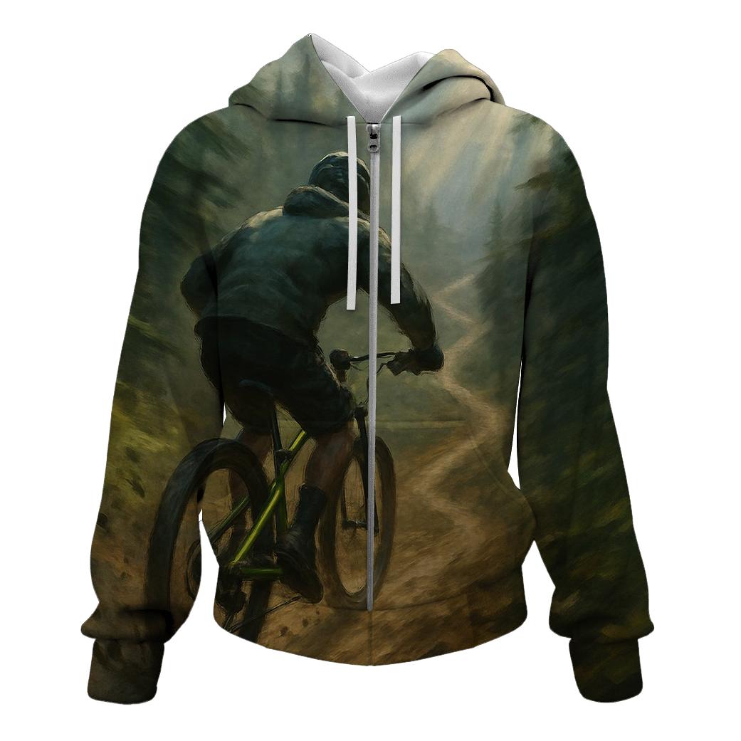Mountain Bike Forest Descent hoodie designs