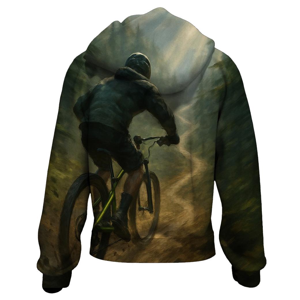 Mountain Bike Forest Descent hoodie designs