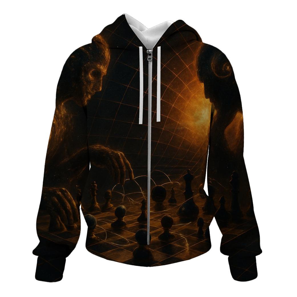 Chaotic Chess Of The Cosmos lightweight hoodies