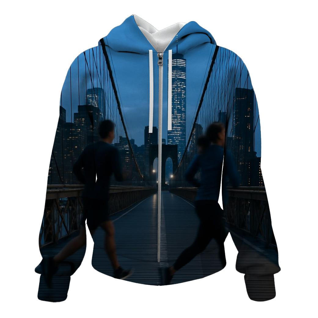 Brooklyn Bridge Joggers At Blue Hour designer hoodies