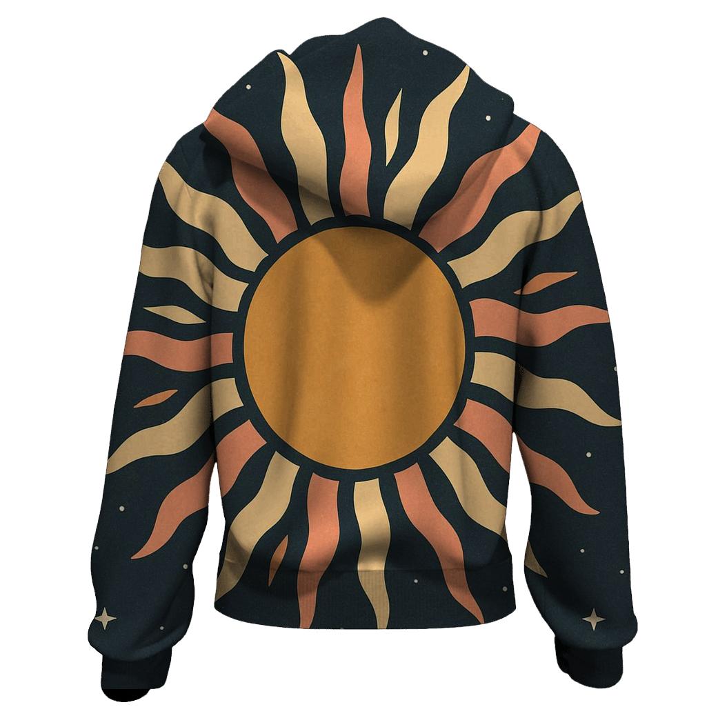 Corona Petal Radiance Grid zip-up hoodies