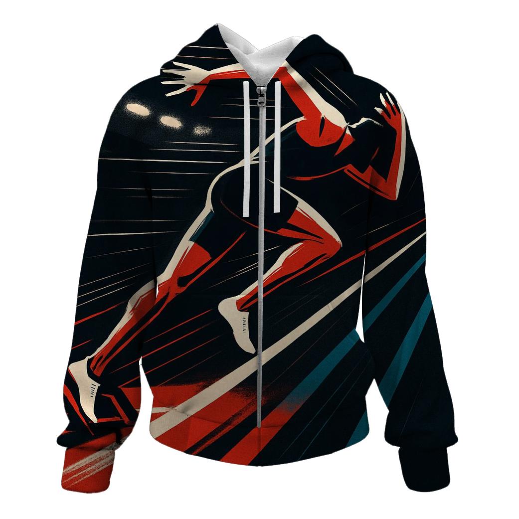 Futuristic Sprint Track Lines pullover hoodies