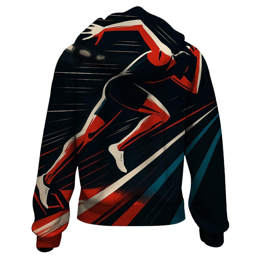 Futuristic Sprint Track Lines pullover hoodies
