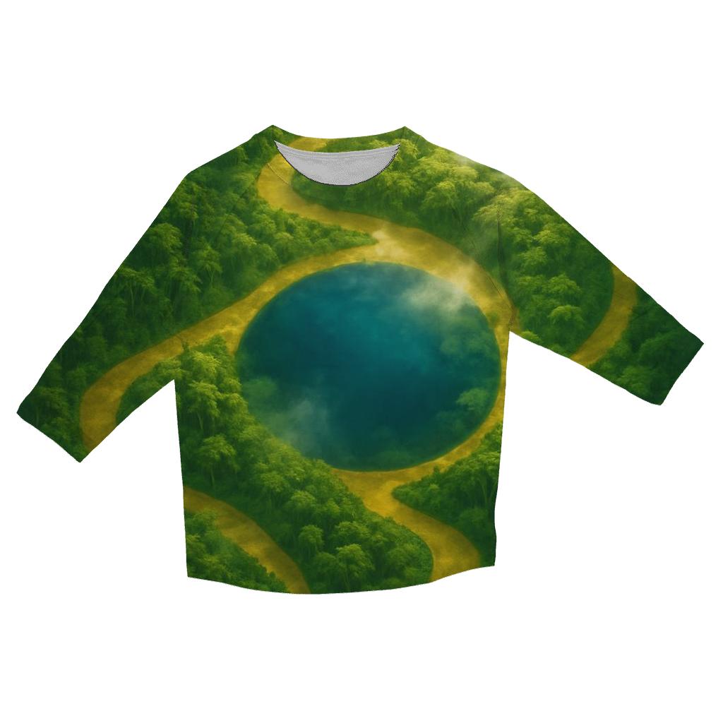 Brazilian Rainforest Heartbeat fashion 3/4 sleeve shirts