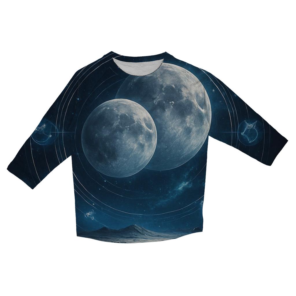 Chrono Rings Of The Twin Moons fashion 3/4 sleeve shirts
