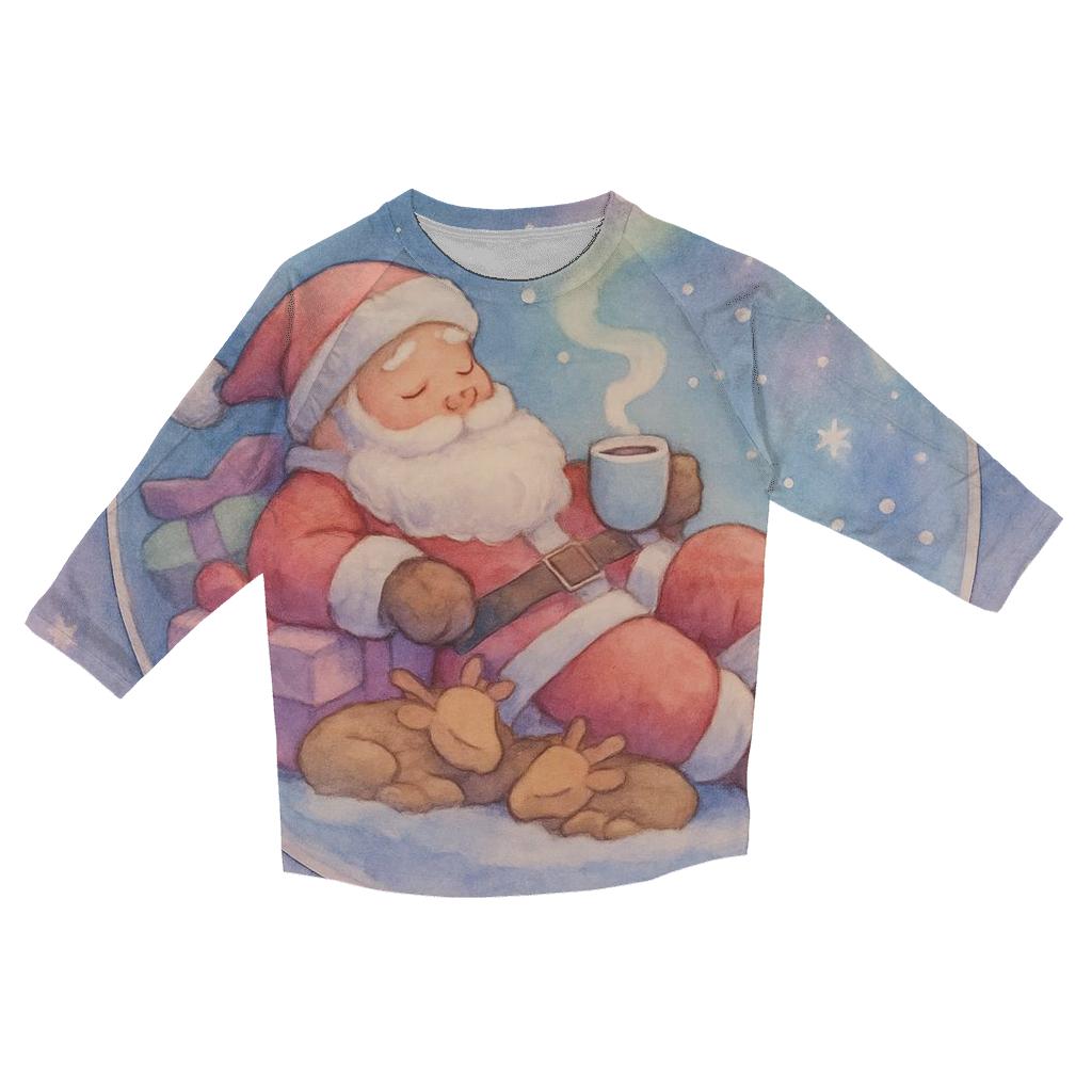 Snowglobe Dream Santa casual three quarter sleeve shirts