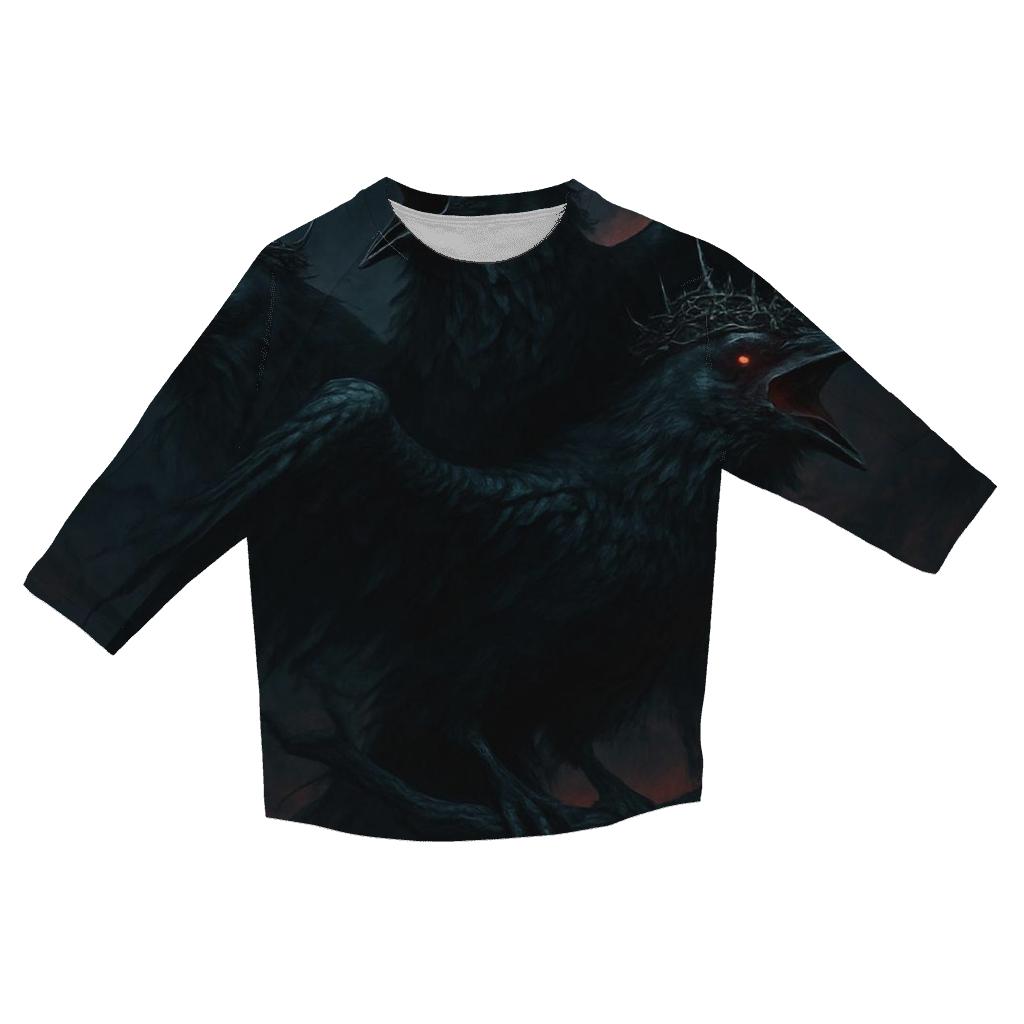 Choir Of The Thorn Crowned Ravens printed three quarter sleeve shirts