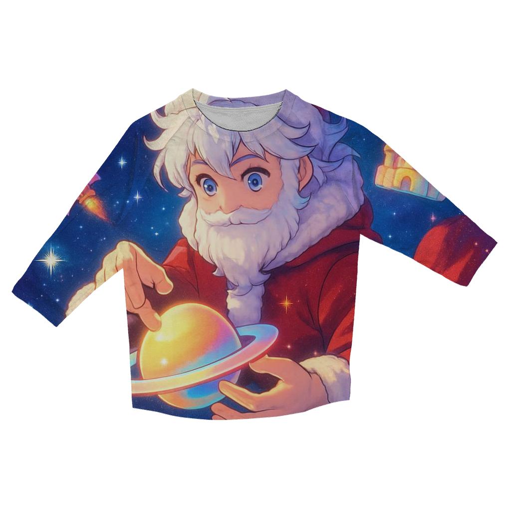 Santa Cosmic Toy Tinkerer casual three quarter sleeve shirts