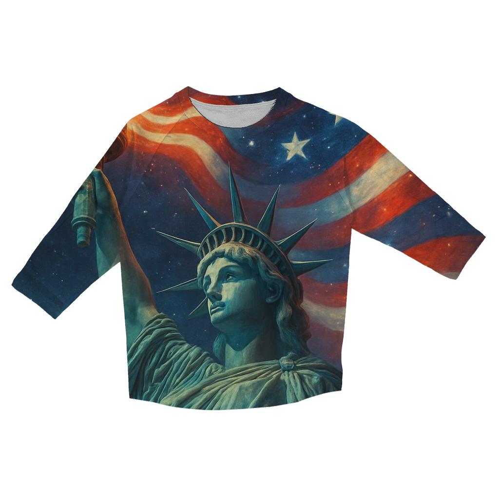 Liberty Torch Astral Stripes fashion 3/4 sleeve shirts