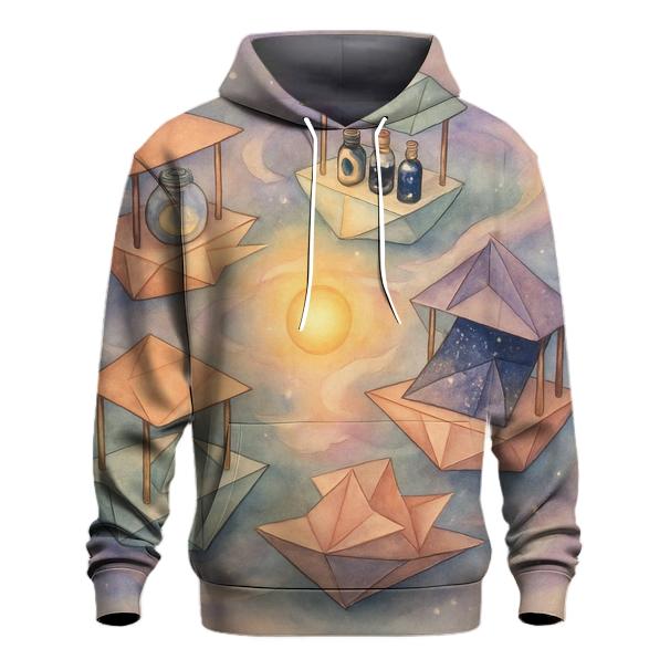 Orbiting Origami Bazaar graphic hoodies
