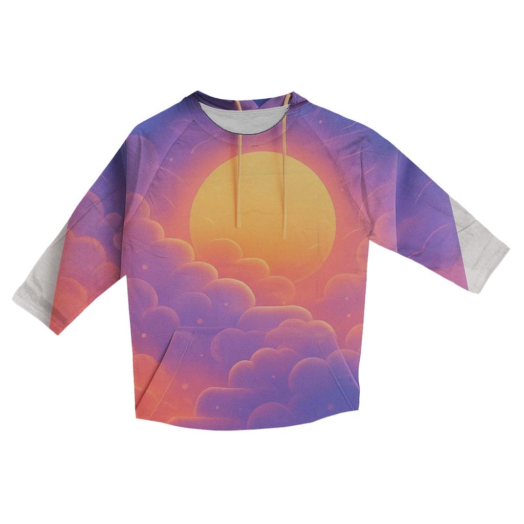 Cloud Steps To The Sun designer 3/4 sleeve blouses