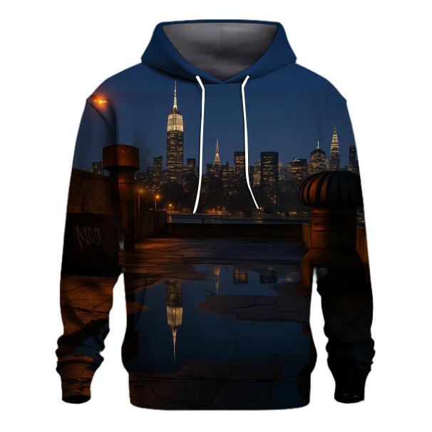 Queens Warehouse Skyline Reflection custom hoodies