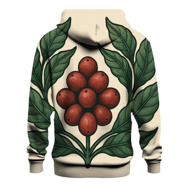 Leaf And Cherry Crest embroidered hoodies