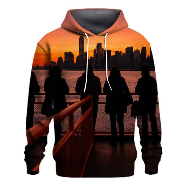 Sunset From A Staten Island Ferry Deck custom hoodies