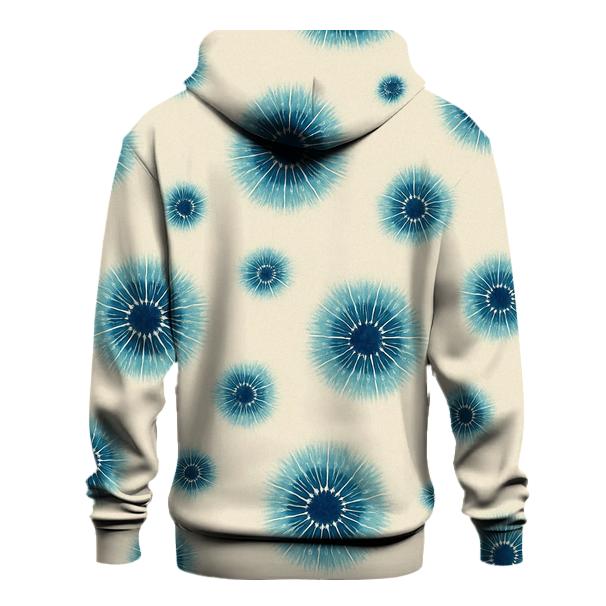 Aqua Navy Kumo Web Cluster printed hoodies