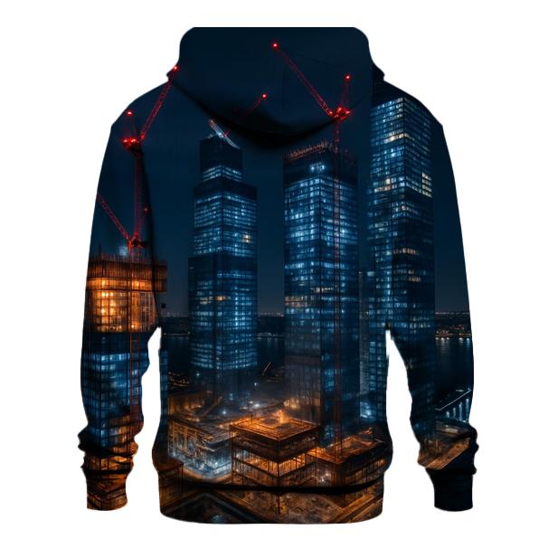 Nocturnal Construction Above Hudson Yards embroidered hoodies