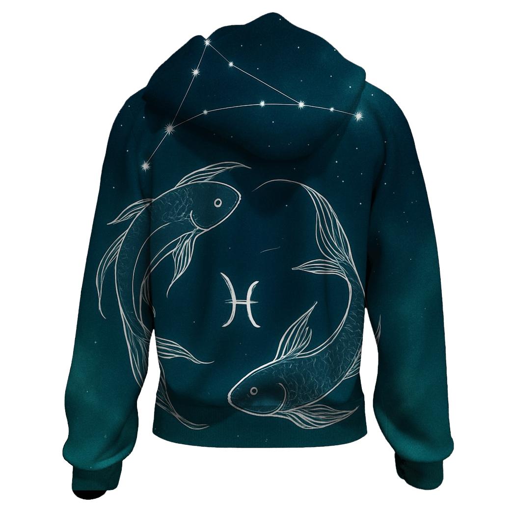 Pisces Dreamy Ocean Constellations pullover hoodies