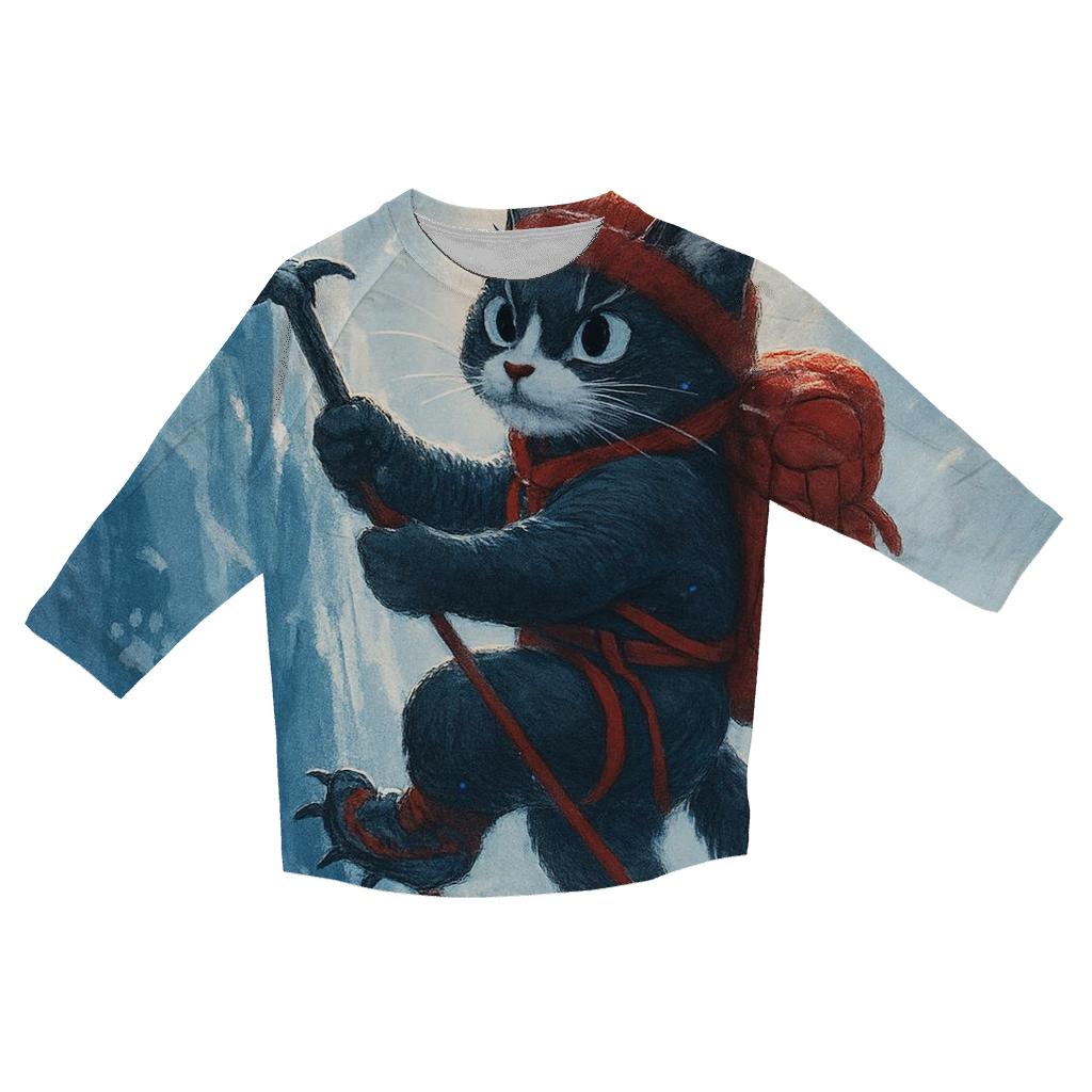 Ice Climber Snow Rescue Cat fashion 3/4 sleeve shirts