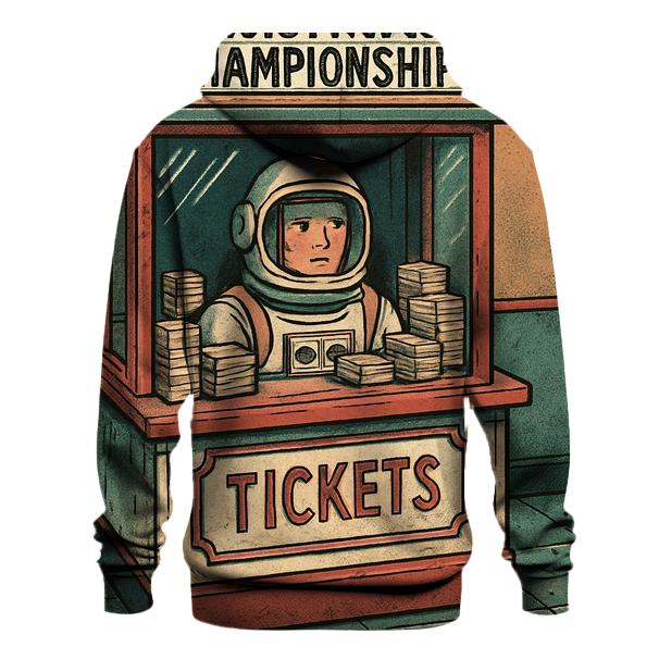 Astronaut Arcade Ticket Booth lightweight hoodies