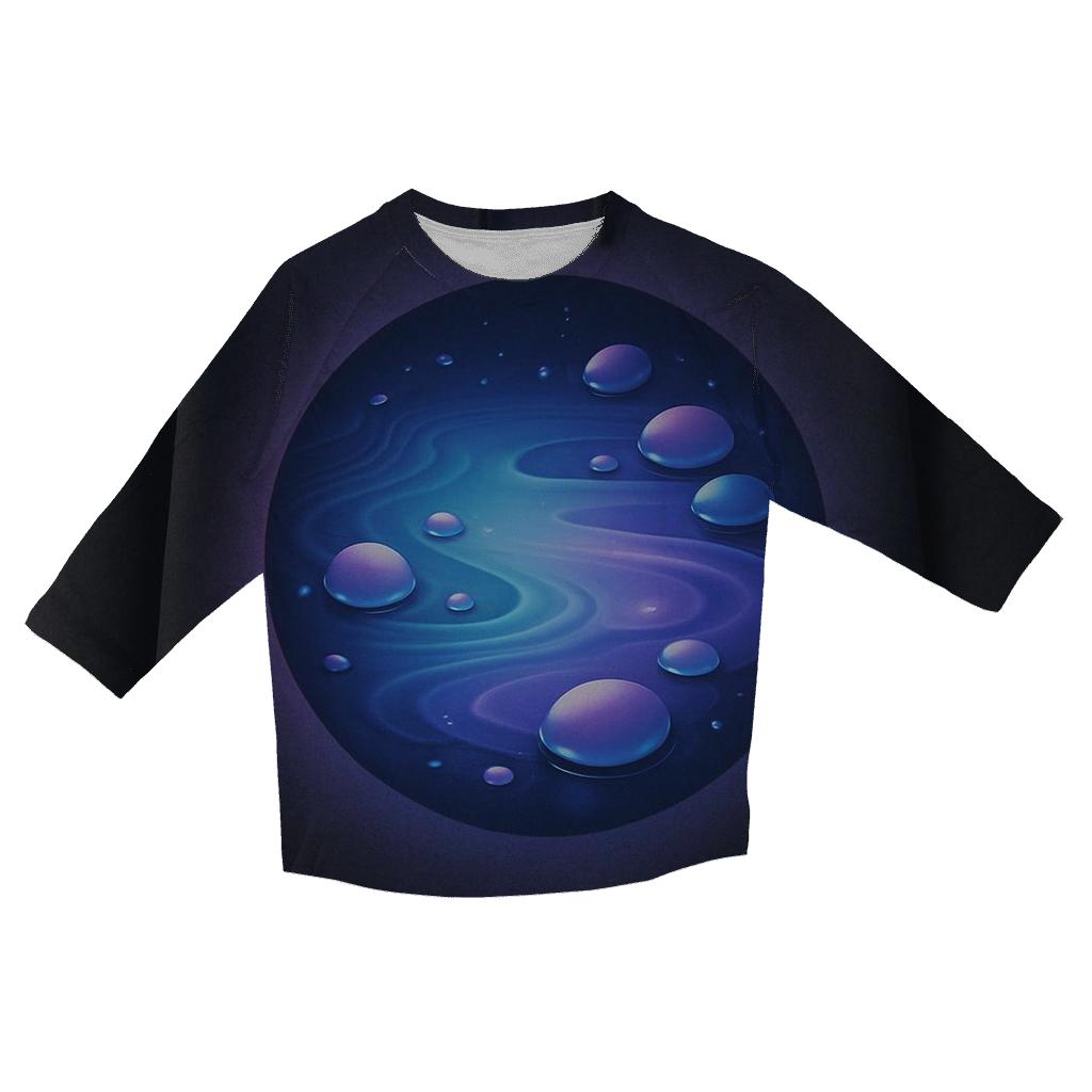Galactic Tide Pool Gradient custom 3/4 sleeve shirts