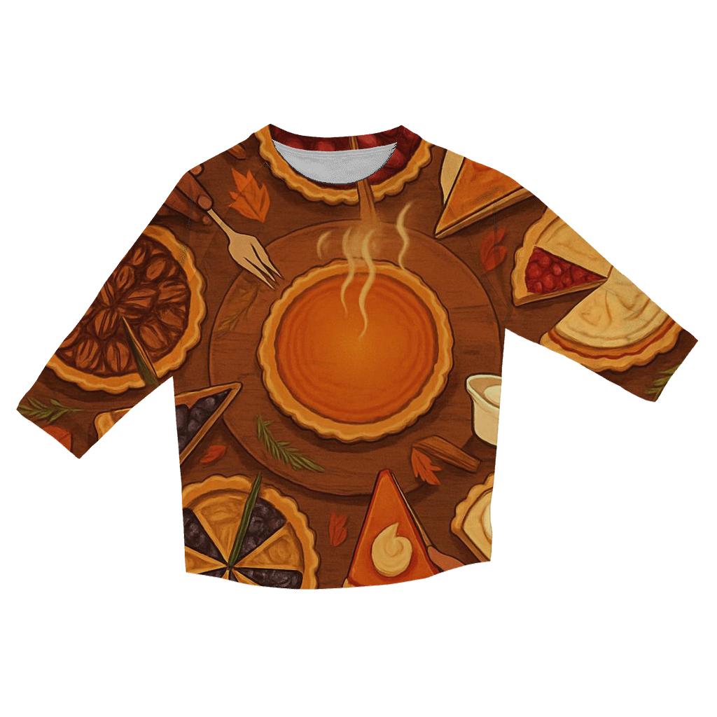 Pie Circle Gratitude Gathering stylish quarter sleeve tops