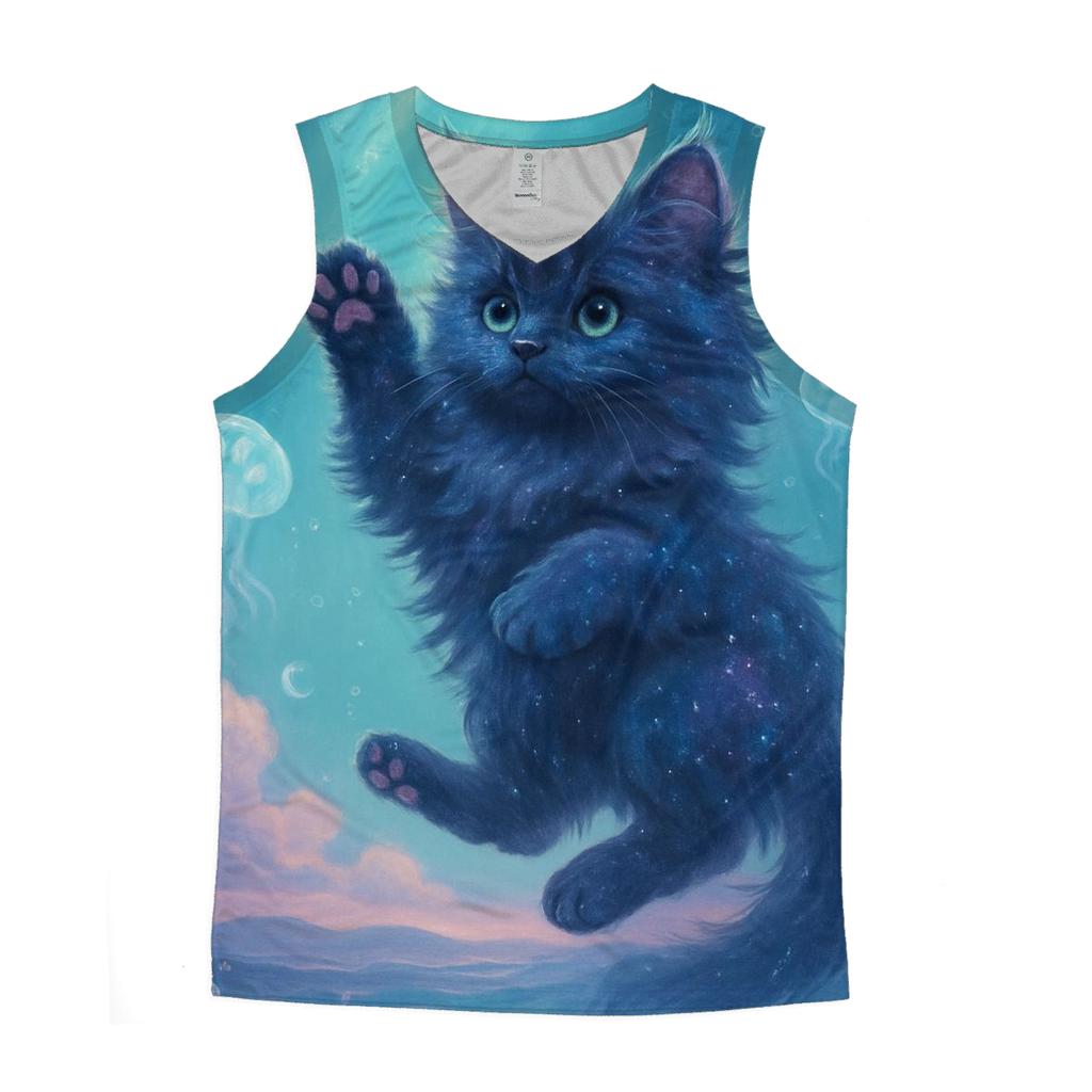 Celestial Jellyfish Cat Drift designer workout tanks